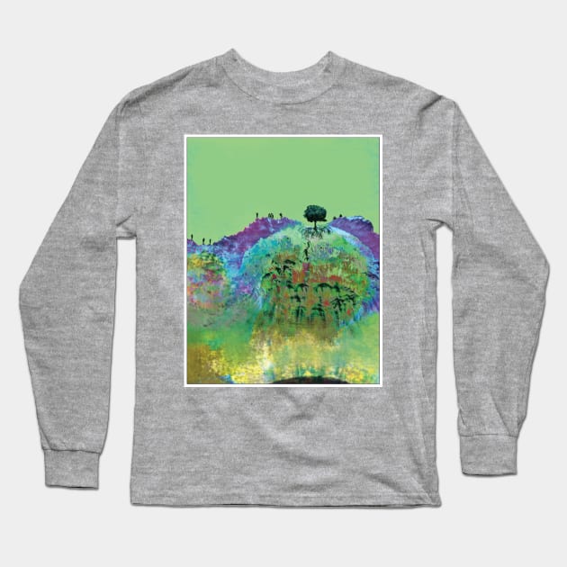 Tree Mountain Long Sleeve T-Shirt by bumalum